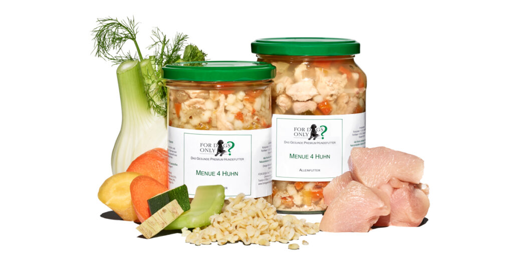 Natürliches Hundefutter Menue 4 Huhn Alleinfutter von For Dogs Only