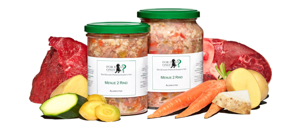 Natürliches Hundefutter Menue 2 Rind Alleinfutter von For Dogs Only
